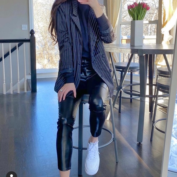 Faux Leather Bike Detail Trouser - Picture 1 of 4